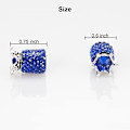 Miniatyrbild 4 av 7: ROSON ventilstamlock, 4-pack handgjorda Crown Bling Crystal Rhinestone bilhjulsdäckventil, attraktiva dammtäta biltillbehör, Universal Dark Blue