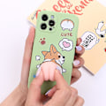 Miniatyrbild 4 av 4: Sztxj Phone case, För Iphone 13 3d Tredimensionell Creative Decompression Phone case Rolig Söt Mjuk Silikon Squeeze Pig Ass Dog A null none