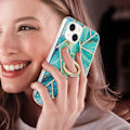 Miniatyrbild 4 av 4: TPU- case med skarvmarmormönster för iPhone 15 Blue
