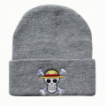 Miniatyrbild 3 av 4: One Piece Anime Theme Pirate Monkey D.luffy Pattern Beanie Hat For Herr Kvinnor Unisex Vinter Varm Manschett Cap Mjuk Stretch Stickad Beanies Blue