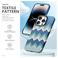 Miniatyrbild 2 av 5: Textile Texture Matt Case för iPhone 15 Blue