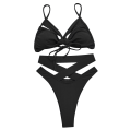 Miniatyrbild 5 av 5: Baddräkt Dam Baddräkt Dam Print Set Baddräkt Tvådelad BH Badkläder Beachwear Tankini Baddräkter för kvinnor Black L