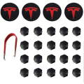 Miniatyrbild 1 av 6: Tesla Model 3 YSX Center Cap Hjul Cap Kit Lugg Mutter Cover Silver Matt (4 Nav Center Cap + 20 Lug Mutter Cover) Tesla Tillbehör red