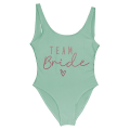 Miniatyrbild 1 av 5: S-3xl Print Team Brud Baddräkt i ett stycke Kvinnor Badkläder Bachelorette Party Baddräkt Sommar Beatchwear Baddräkt rose green M