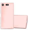 Miniatyrbild 2 av 6: Sony Xperia XZ1 COMPACT Hülle Handy Cover TPU- case - Matt metallisk design METALLIC ROSÉ GOLD Xperia XZ1 COMPACT