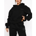 Miniatyrbild 3 av 4: Huvtröja-vit Fox Ytterplagg -två stycken hoodie kostymer Långärmad set Black S