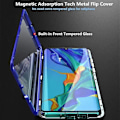 Miniatyrbild 4 av 4: Huawei P30 Lite Case Magnetisk Adsorption Stötsäker 360 graders dubbelt haptiskt skydd Transparent härdat glas Mycket Miaq null none