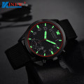Miniatyrbild 3 av 5: Klockor Herr Klockor Militär Kvartsklocka Svart Datum Lyx Sport Luminous Armbandsur Herrklockor Black