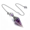 Miniatyrbild 1 av 4: Chakra Crystal Pendel Hexagonal Reiki Healing Crystal Points Ädelsten Dowsing Pendel för spådom Scrying Wicca Amethyst