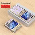 Miniatyrbild 1 av 4: Clear Star Slim Thin Transparent Stötsäkert gångjärnsskydd för Samsung Galaxy Z Flip 5 Gold