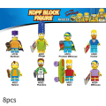 Miniatyrbild 1 av 5: 8 st/ set The Simpsons byggklossar Leksaker Actionfigurer Homer Bart Marge Simpson Montering Minifigurer Barn Fans Samlarpresenter null none
