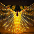 Miniatyrbild 2 av 5: Mode LED-vingar för kostym, egyptisk magdans, scenföreställning, festkläder, rave, LED-upplysta vingar - 145 cm Yellow none