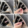 Miniatyrbild 5 av 7: ROSON ventilstamlock, 4-pack handgjorda Crown Bling Crystal Rhinestone bilhjulsdäckventil, attraktiva dammtäta biltillbehör, Universal Pink
