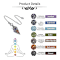 Miniatyrbild 4 av 4: Chakra Crystal Pendel Hexagonal Reiki Healing Crystal Points Ädelsten Dowsing Pendel för spådom Scrying Wicca Chakra