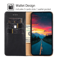 Miniatyrbild 2 av 5: For Honor 90 Lite 5g / X50i 5g triangelsömnadslinje Anti- case Pu läder cover Black