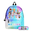 Miniatyrbild 1 av 5: Roblox Ryggsäck Axelväska Tote Pennväska Tredelad present Pojkar och Flickor Studenter