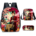 Miniatyrbild 1 av 5: Wonka Skolväska Ryggsäck Student 16-tums Wonka Series Barn Skolväska Tredelad Set Ryggsäck Style Wonka  2 Backpack