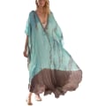Miniatyrbild 1 av 3: Kvinnor Plus Size Strandklänningar Kaftan V-ringad Print Turkisk Robe Kaftan Lång