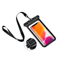Miniatyrbild 5 av 5: Vattentät telefonväska, vattentätt phone case för simning Torrväska under vattnet med snöre för snorkling Båtliv Fiske Regnande för Iphone null none