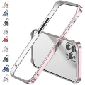 Miniatyrbild 1 av 5: Aluminiumram Metall stötfångare Case Kompatibel Iphone 15 Pro Max/15 Pro/15 Plus med upphöjd kantskydd Rose gold iPhone 15 Plus