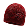 Miniatyrbild 1 av 5: Äldre Dam Vinter Varma stickningsmössor Hög elasticitet & värmebevarande mössor som varma söta mormorspresenter Red