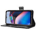 Miniatyrbild 3 av 5: För Motorola Defy 2 5g / Cat S75 5g Pu läder case Litchi Texture Flip Stand Cover Vit Black