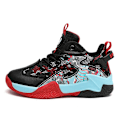 Miniatyrbild 1 av 5: Barn Basketskor Andas Sneakers Trendiga Casual Skor Löparskor Yj8306 BlackRed 32