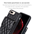 Miniatyrbild 4 av 5: Bf22-stil för Iphone 6 Plus / 6s Plus / 7 Plus / 8 Plus Kickstand Läder+tpu- case Korthållare Cover Black
