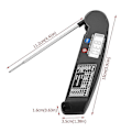 Miniatyrbild 4 av 5: Kökstermometer Digital multifunktionell mattermometer hopfällbar (a-5-f6) black
