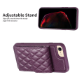 Miniatyrbild 3 av 5: Bf22-stil case för Iphone 6 / 6s / 7 / 8 / Se (2020) / Se (2022) Kickstand Pu läderbelagd Tpu cover Dark Purple