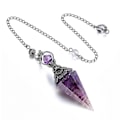 Miniatyrbild 1 av 5: Chakra Crystal Pendel Hexagonal Reiki Healing Crystal Points Ädelsten Dowsing Pendel för spådom Scrying Wicca Amethyst