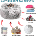 Miniatyrbild 4 av 5: Lazy Sofa Bean Bag Bean Bag Cover Stol Kudde Navy 135*65CM