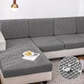 Miniatyrbild 1 av 4: Vattentät cover för vardagsrum Stretch jacquard sofföverdrag Billig sofföverdrag Delikat sofföverdrag för hem Hotell C 3RD(135-165cm) Light gray