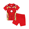 Miniatyrbild 1 av 2: Barn Marvel Dc Superhjältekläder Sommar Kortärmad T-shirt Shorts Pyjamas Set Sovkläder Iron Man 2-3 Years