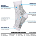Miniatyrbild 3 av 5: Lugna strumpor Neuropati Kompression Ankel Arch Support Skydd Smärtlindrande strumpor Black S M