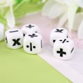 Miniatyrbild 2 av 4: 10 stycken 16mm D6 Dice Math Operators Aritmetic Dice Club Pub Brädspel M5tc null none