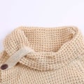 Miniatyrbild 2 av 5: Vinter Lös Turtleneck Tröja Långärmad Knapp Casual Pullover För Kvinnor Khaki M