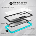 Miniatyrbild 5 av 7: WIFORT Samsung Galaxy Note 20 Ultra Vattentätt case Inbyggt cover Vattentåligt hölje Skyddande fallskydd Hårt, Shockpr S22 Plus Teal
