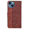 Miniatyrbild 3 av 5: Geometriskt präglat case för iPhone 15 Plus Brown