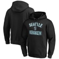 Miniatyrbild 1 av 4: Luvtröja i mjuk fleece herr Seattle Kraken Hockeydräkt Baseballrockar Sporttröja Casual Black B XL