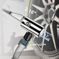 Miniatyrbild 3 av 7: LUMITECO All Metal Lock On Air Chuck Adapter för däckpumpslang, låsande däckluftchuck med standard däckventilgänga, Inget luftläckage däck Black Thread