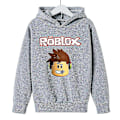 Miniatyrbild 1 av 3: Roblox Game Print Hoodie Sweater Set Höst Vinter Långärmad Topp gray 100cm