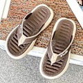 Miniatyrbild 4 av 5: Herrflip-flops stringtrosor Sandaler Komforttofflor för stranden 3C8128 Khaki 45