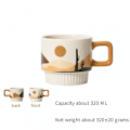 Miniatyrbild 2 av 4: Kaffekopp, Retro keramisk mugg, Drickskopp, Frukost, Mjölkkopp, Pull Flower Cup#1 Xq-bz555 null none
