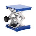Miniatyrbild 1 av 5: 4-tums aluminiumlegering Laboratoriejack Saxlyftplattform / Vikbar lyftbordsdyna Höjd Forts blue none