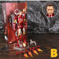 Miniatyrbild 1 av 4: Zd Toys Marvel Iron Man Mk1 Mk2 Mk3 Mk4 Mk5 Mk6 Mk7 Mk42 Mk43 7&quot; Film Actionfigur Iron-man Mark 1 2 3 4 5 6 7 42 43 Legends C MK7 B - Boxed
