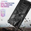 Miniatyrbild 3 av 4: Heavy Duty Armor Military Grade case kompatibelt Samsung Galaxy S23 Ultra/s23 Plus/s23 med bilmagnetring Stativ S23 Ultra Rose Gold