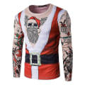 Miniatyrbild 1 av 2: Män Jul Roligt print ful T-shirt Xmas Party Casual Nyhet Långärmade toppar CT296 2XL