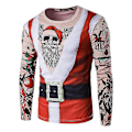Miniatyrbild 1 av 2: Män Jul Roligt print ful T-shirt Xmas Party Casual Nyhet Långärmade toppar CT296 M