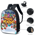 Miniatyrbild 2 av 4: Vattentät Mina sjungande monster printed Mina sjungande monster Printed Barnryggsäck Skolväska Reseryggsäck för pojkar Flickor Ryggsäck Skola B C